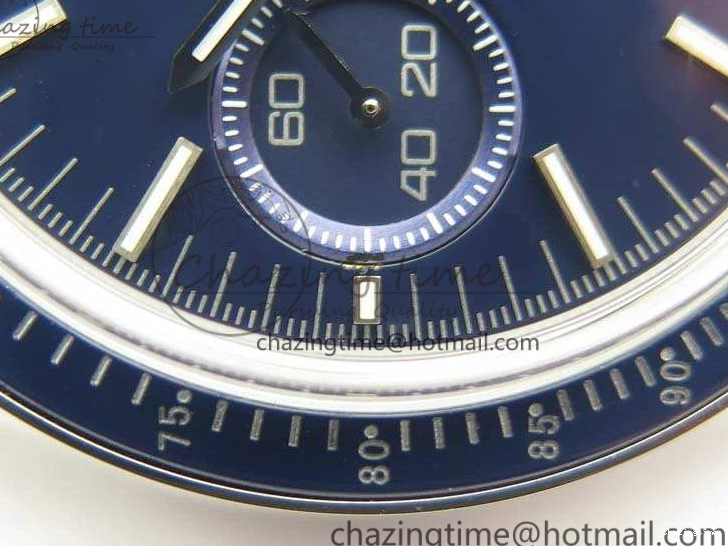 0514 SpeedMaster MoonWatch SS OMF 1:1 Best Edition Blue Dial On SS Bracelet A9300 V Casual 8088